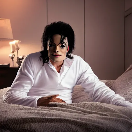 Image similar to Michael Jackson in bed. 8k. 4k. HD. UHD. Photo on 500px.