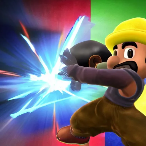 Image similar to Kanye in Super Smash Ultimate, 4k HDR