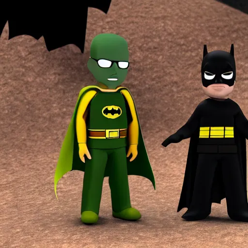 Image similar to Walter White as Batman and Jesse Pinkman as Robin, 8k, high definition, highly detailed, photo realistic