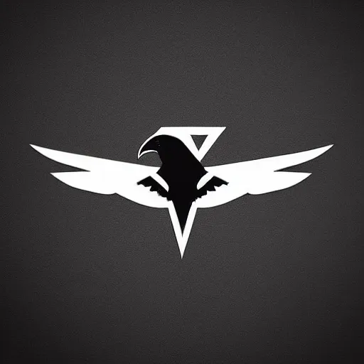 Image similar to “stylized raven logo in cyberpunk topography”