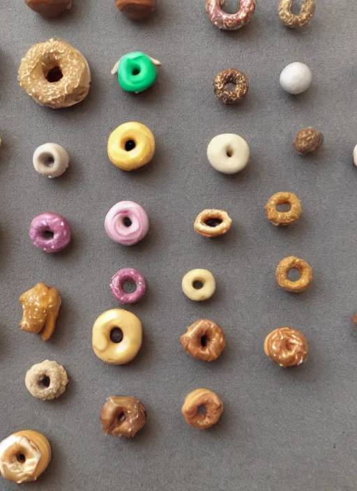 Prompt: realistic miniature of donut planets