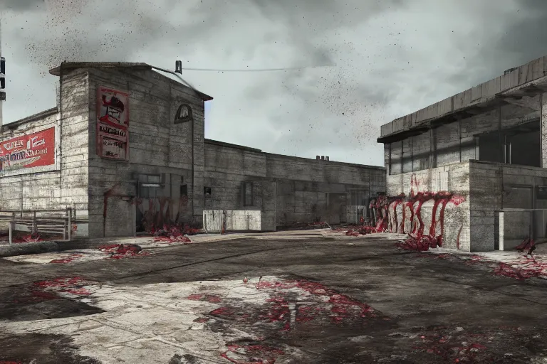 Image similar to a still of slaughterhouse for human meat, award - winning, photograph, 3 d render, unreal engine, 4 k detailed