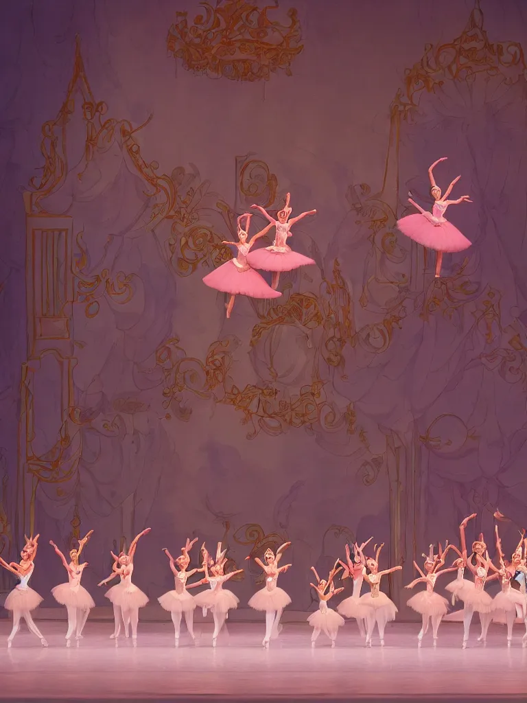 Prompt: nutcracker ballet show by disney concept artists, blunt borders, rule of thirds