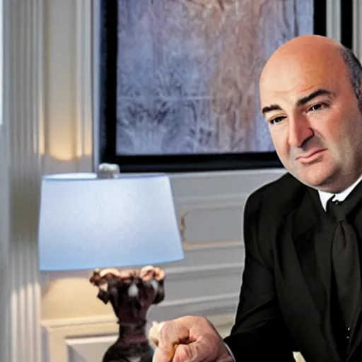 Prompt: kevin o'leary, in the devil wear prada