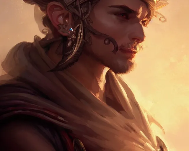 Image similar to shadow mage male acolyte, cheerful, d & d, fantasy, intricate, elegant, highly detailed, digital painting, artstation, concept art, matte, sharp focus, illustration, hearthstone, art by artgerm and greg rutkowski and alphonse mucha