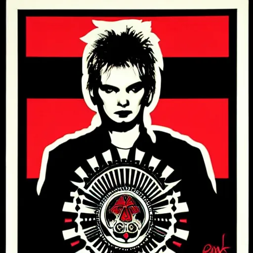 Image similar to punk. by shepard fairey