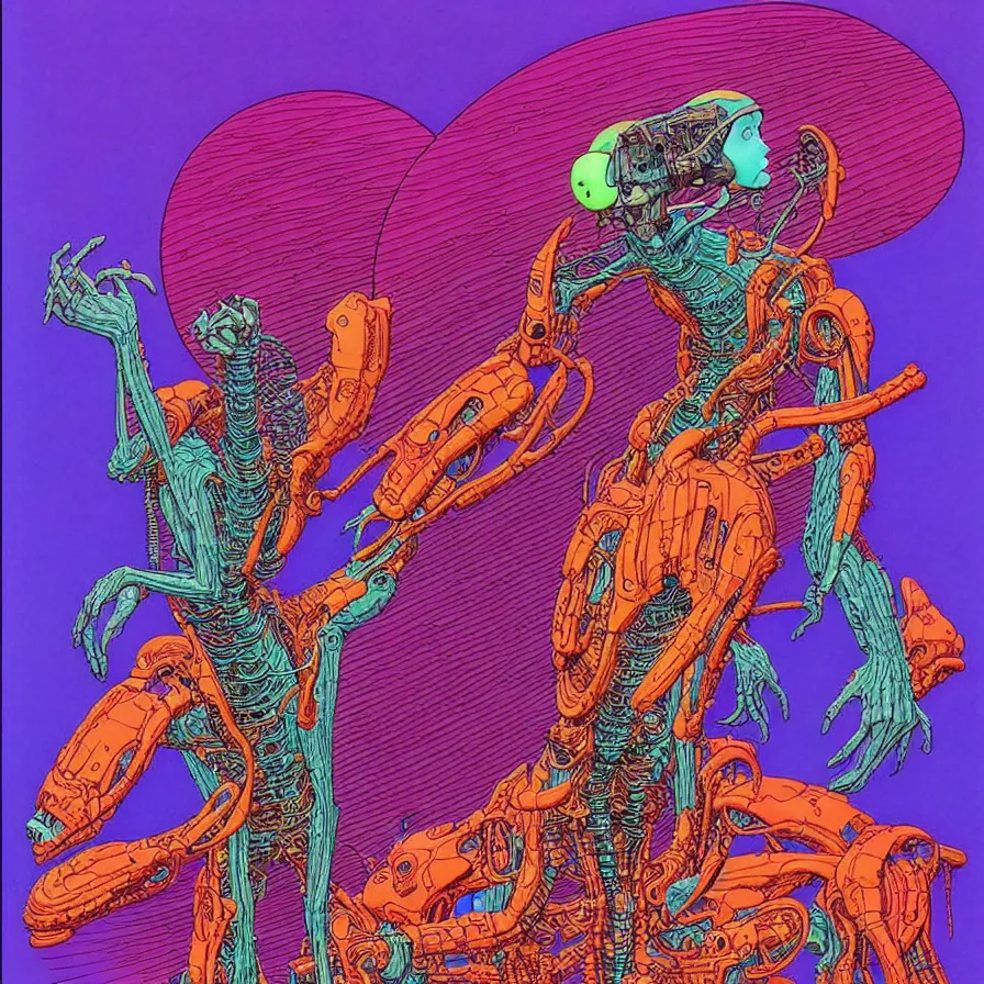 Prompt: ( ( ( ( a humanoid creature from another planet. ) ) ) ) by mœbius!!!!!!!!!!!!!!!!!!!!!!!!!!!, overdetailed art, colorful, artistic record jacket design