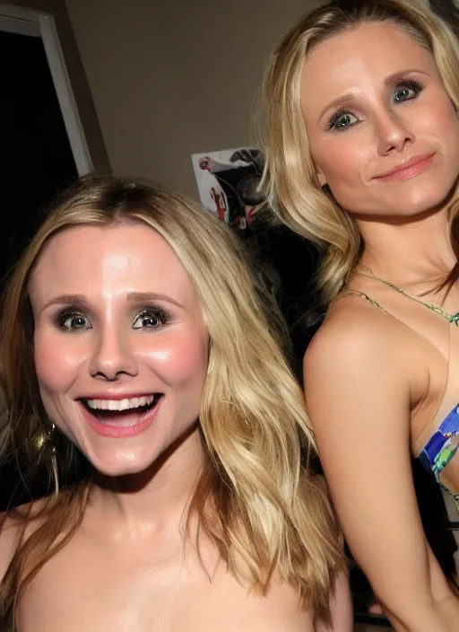 Image similar to viewed from my point of view : date with kristen bell, she's on my bed in bikini