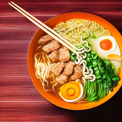 Image similar to mcdonald's style ramen. photography. food photoshoot. advertisment photography. 4 k. realistic.