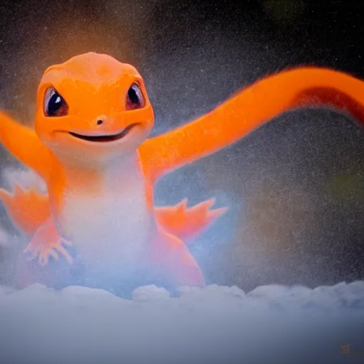 Image similar to real life charmander, professional photography, national geographic