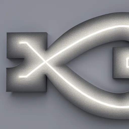 Image similar to 3D render of letter A, studio lighting