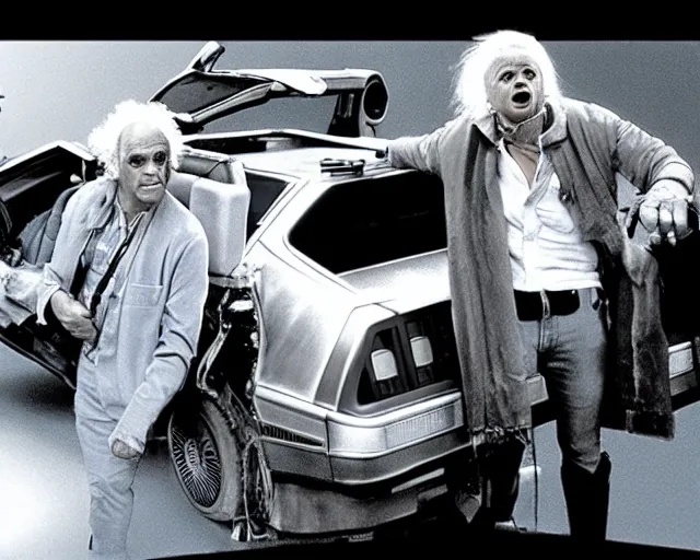 Image similar to doc brown and the delorean underwater