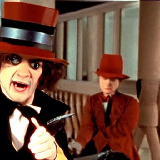 Prompt: a still of from the movie a clockwork orange crossover with the movie groundhog day