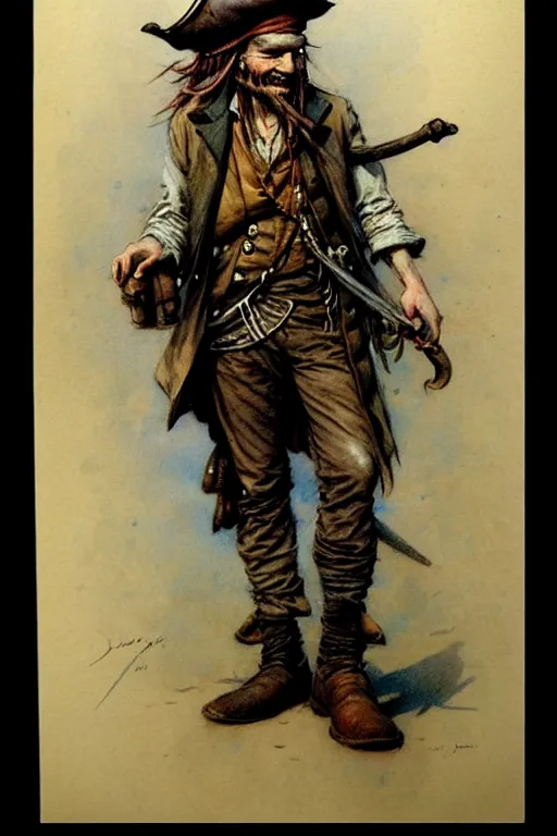 Prompt: (((((1950s pirate . muted colors.))))) by Jean-Baptiste Monge !!!!!!!!!!!!!!!!!!!!!!!!!!!