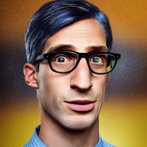 Image similar to stunning award winning hyperrealistic hdr 8 k highly detailed portrait photo of milhouse van houten as a real human