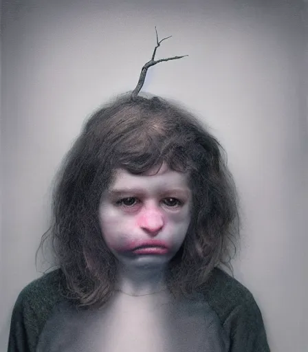 Prompt: a high quality, high detail, photorealistic portrait by kyle thompson and gottfried helnwein, intensly emotional