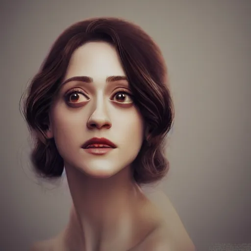 Prompt: Ukrainian Emmy Rossum, realistic, photo studio, HDR, 8k, trending on artstation