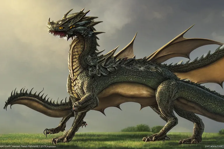 Image similar to aggressive dragon, full body, 8 k,, ultra detailed, in the style of studio ghibli