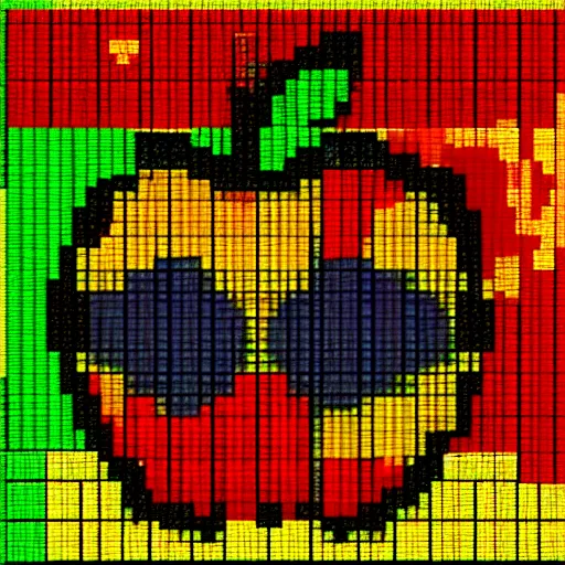 Image similar to a apple pixel art