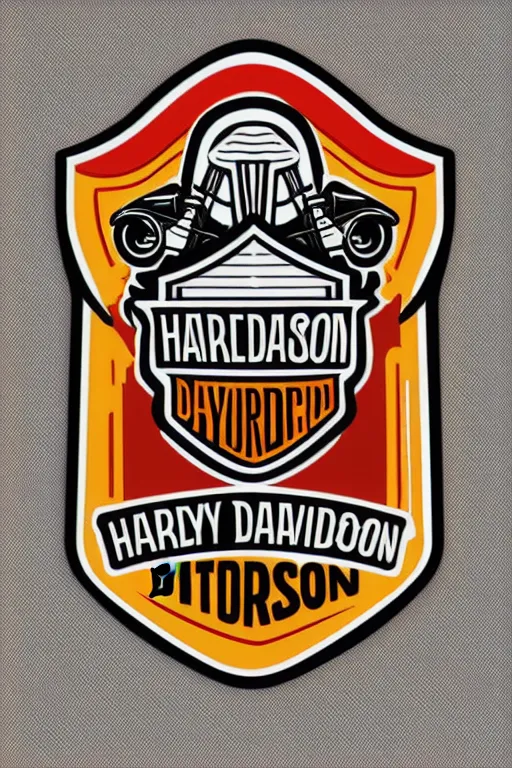 Image similar to Harley Davidson motorbike , sticker, colorful, illustration, highly detailed, simple, smooth and clean vector curves, no jagged lines, vector art, smooth