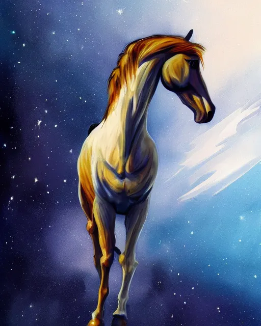 Image similar to horse on top of astronaut artstation