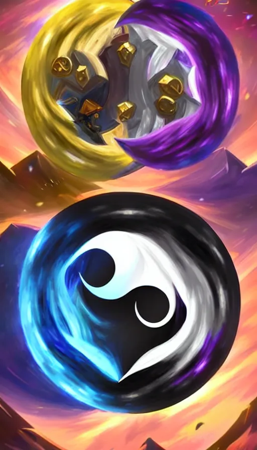 Image similar to Abstract representation of ying Yang concept, from Hearthstone