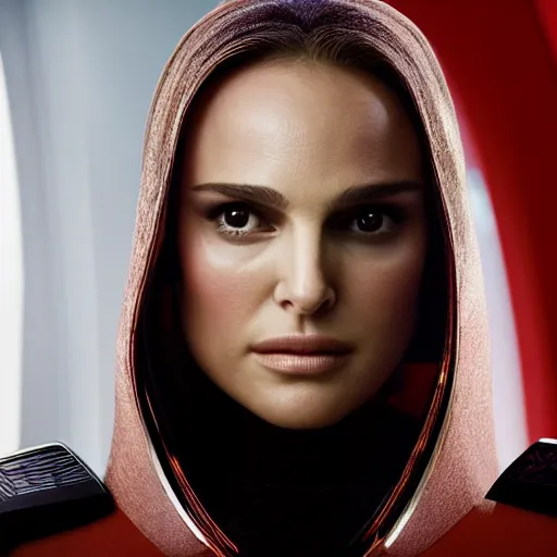 Image similar to Natalie Portman in Star Trek, (EOS 5DS R, ISO100, f/8, 1/125, 84mm, crisp face)