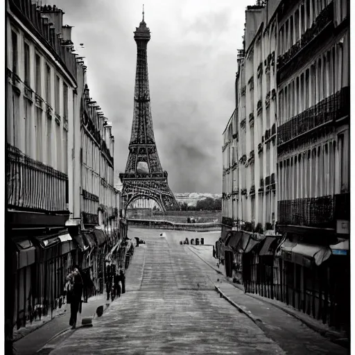 Prompt: A photograph of an apocalyptic vision of Paris