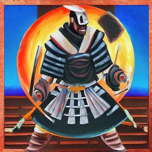 Image similar to “buff Samurai oil panting”