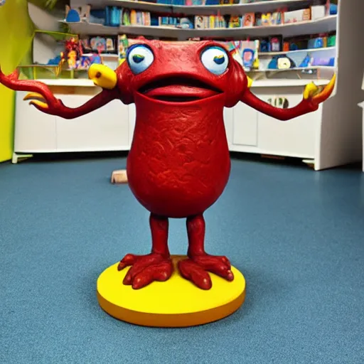 Image similar to cartoon monster sculpture toy on display