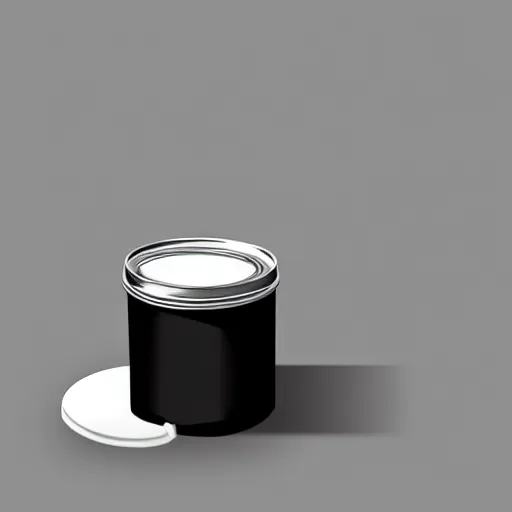 Image similar to can of paint, minimal, modern