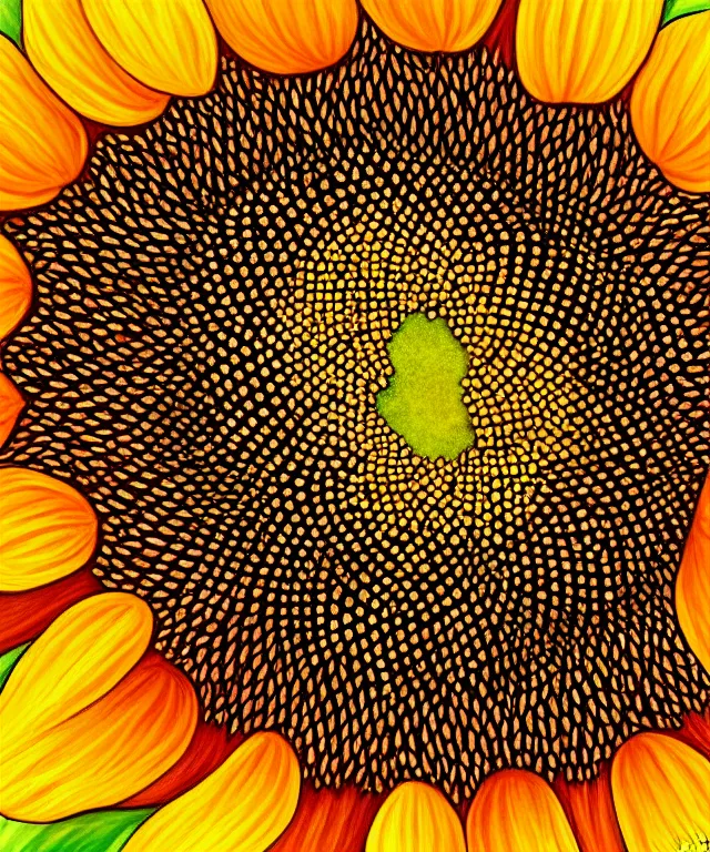 Image similar to perfectly detailed sunflower, heavenly, symmetrical, intricate, highly detailed, digital painting, smooth, sharp focus, illustration