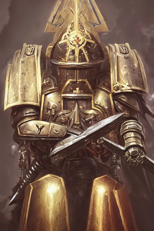 Image similar to armor portrait heros warhammer 4 0 k horus heresy fanart - the primarchs emperor by johannes helgeson animated with vfx concept artist & illustrator global illumination ray tracing hdr fanart arstation zbrush central hardmesh 8 k octane renderer comics stylized