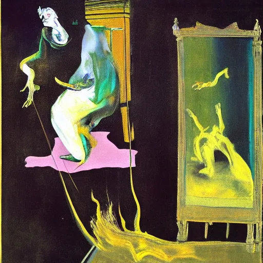 Image similar to francis bacon painting of a lucid dream