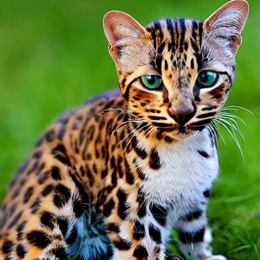 Prompt: a leopard cat called leonard