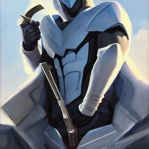 Image similar to greg manchess portrait painting of armored moon knight mixed with ultraman and nightwing as overwatch character, medium shot, asymmetrical, profile picture, organic painting, sunny day, matte painting, bold shapes, hard edges, street art, trending on artstation, by huang guangjian and gil elvgren and sachin teng