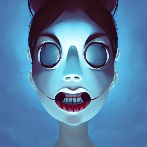 Image similar to face icon stylized minimalist scary stories to tell in the dark, loftis, cory behance hd by jesper ejsing, by rhads, makoto shinkai and lois van baarle, ilya kuvshinov, rossdraws global illumination