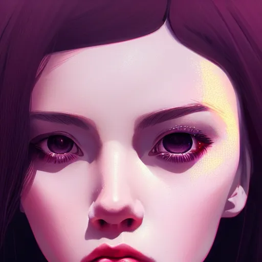 Prompt: portrait of beautiful girl with robot body by ilya kuvshinov, close up, portrait, cinematic, elegant, artstation, intricate, highly detailed, digital painting, artstation, concept art, sharp focus, illustration, cyberpunk, cgsociety, 8 k