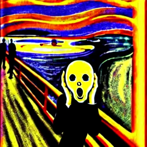 Prompt: Tom Cruise as The Scream by Edvard Munch