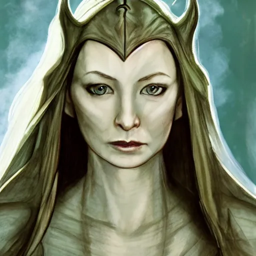 Image similar to galadriel as a succubus