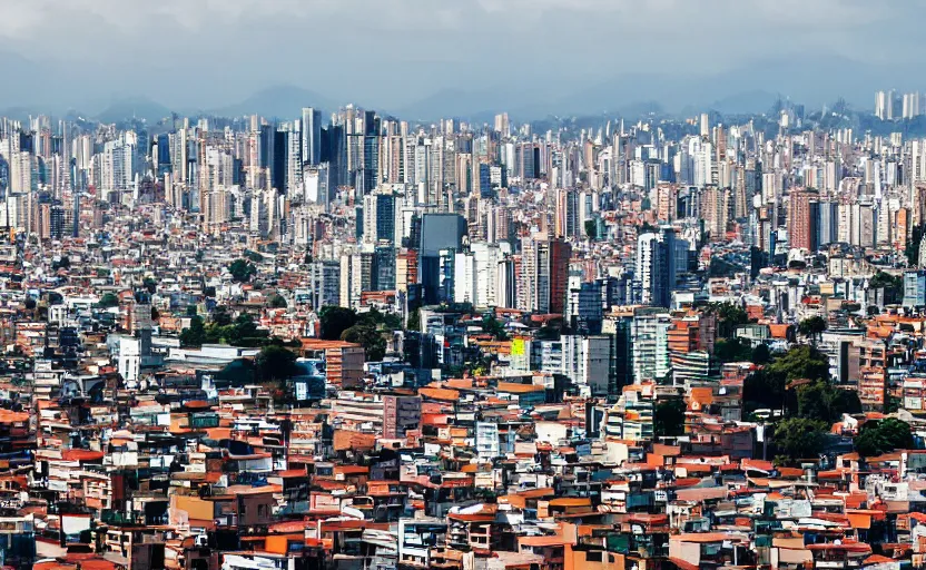 Prompt: skyline of a south american city