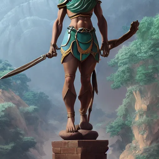 Prompt: an ancient statue of Link, made by Stanley Artgerm Lau, WLOP, Rossdraws, ArtStation, CGSociety, concept art, cgsociety, octane render, trending on artstation, artstationHD, artstationHQ, unreal engine, 4k, 8k,