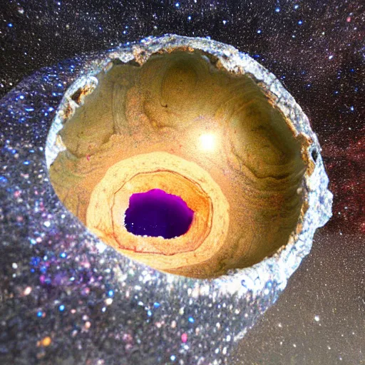 Image similar to space portail in a geode