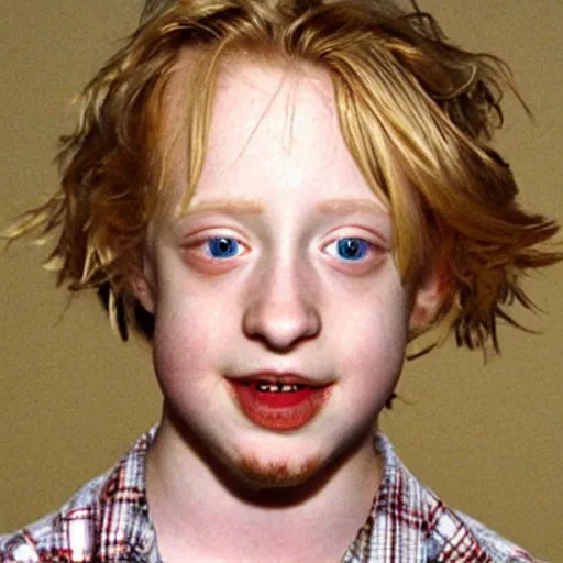 Image similar to macaulay culkin made of cauliflower