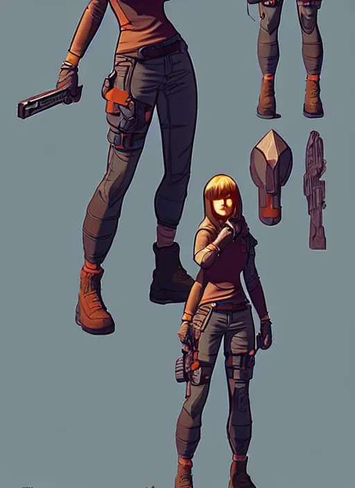 Prompt: the female protagonist, animation character design by jack kirby, action - adventure, sharp detail, artstation trending, conceptart. com