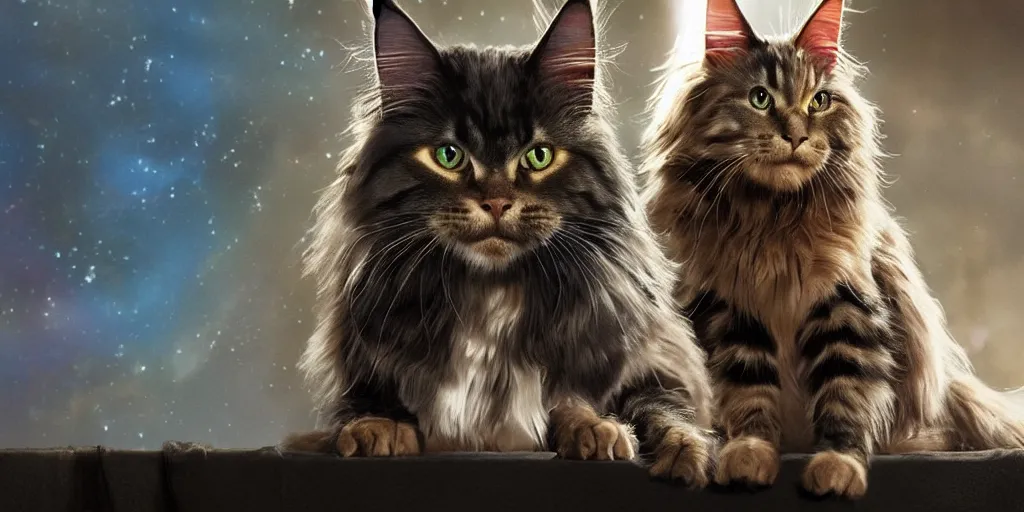 Image similar to a 3 d rendered movie still a robotic maine coon cat scanner. a cat scan. science fiction blockbuster movie from the future, imax 7 0 mm. the mandalorian ( american space western television series )