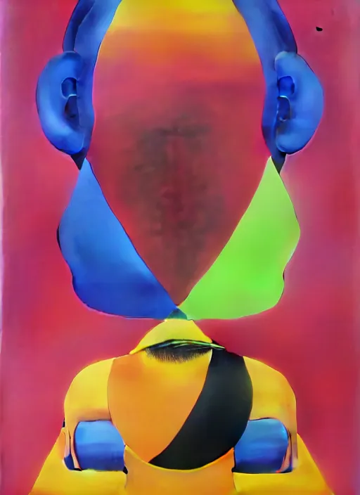 Image similar to men listening to music by shusei nagaoka, kaws, david rudnick, airbrush on canvas, pastell colours, cell shaded, 8 k