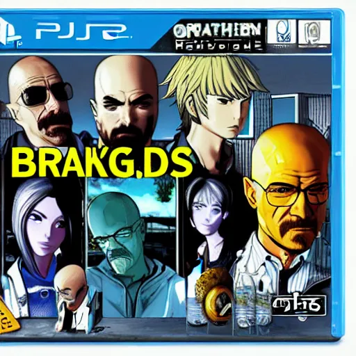 Prompt: breaking bad jrpg ps2 game of the year cover greatest hits