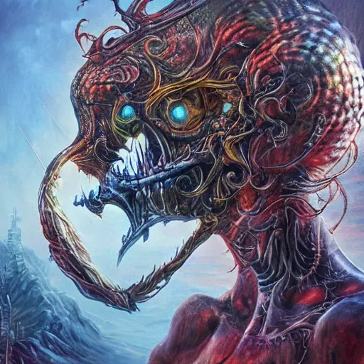 Image similar to fantasy art hyper realistic ai created interesting bizarre subconscious fantastic art award winning best ultra detailed magnificent