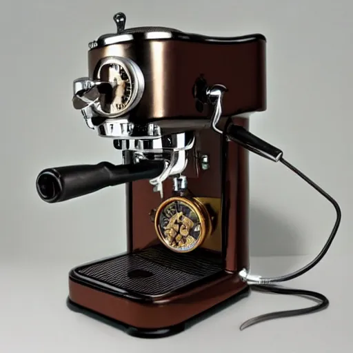 Prompt: steampunk espresso machine